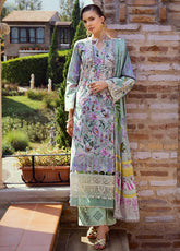 Elaf Chikankari Lawn Unstitched 3 Piece Suit - EL24CL ECT 3B